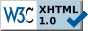 Εικονίδιο για επιτυχής αξιολόγηση xhtml code μέσω validator.w3